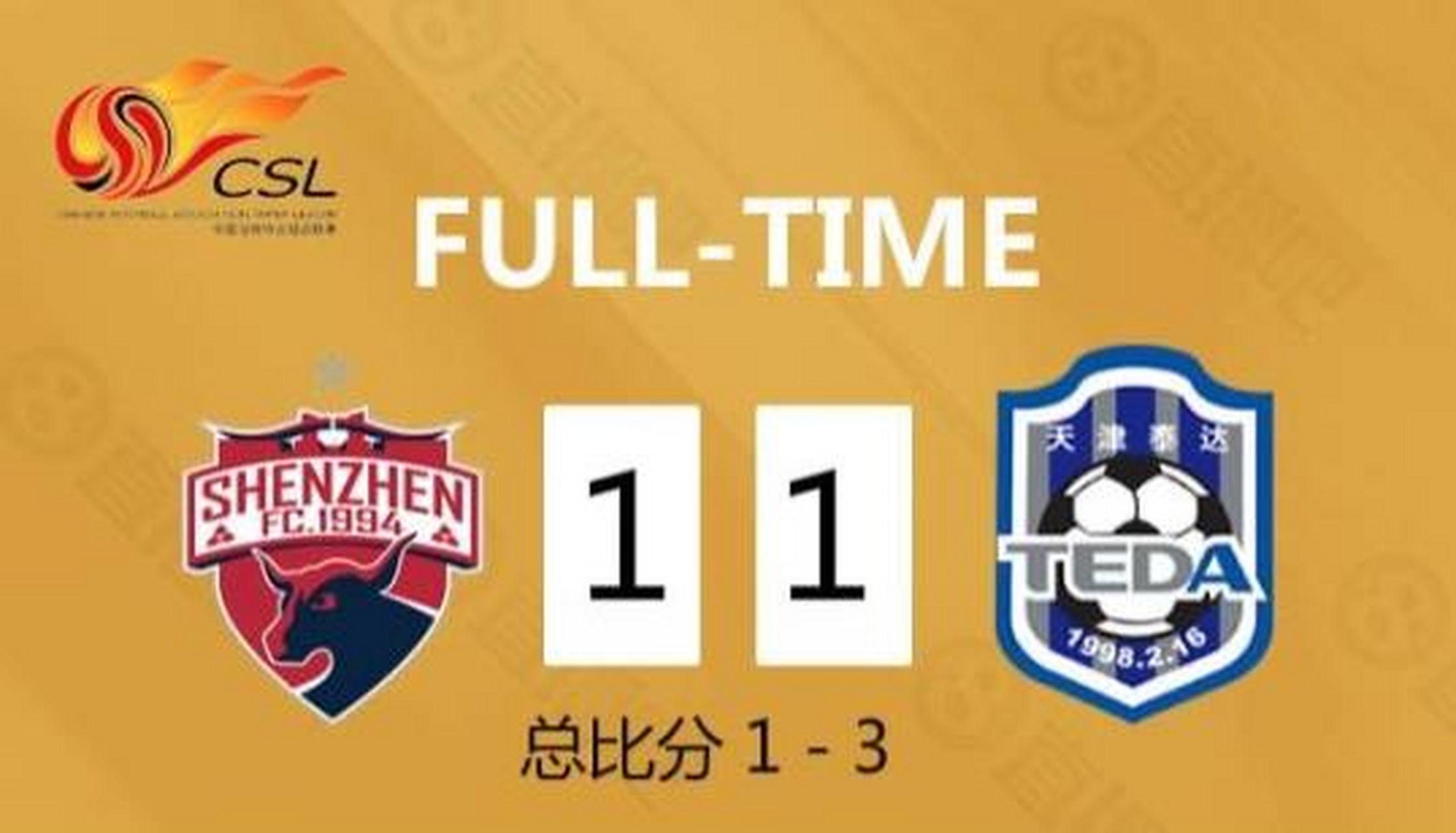 天津泰达逼平深圳佳兆业，保持积分榜前列