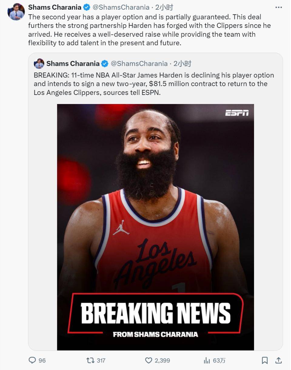 火箭大胜黄蜂，哈登分全队最高